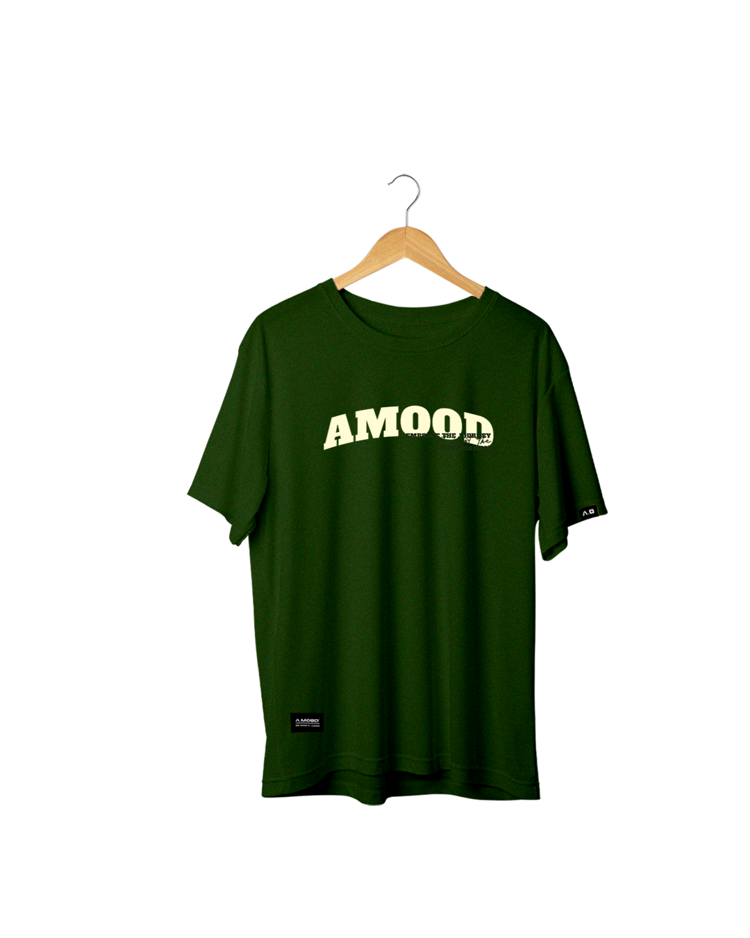 Camiseta AMOOD STREET - UNIVERSITY Verde Musgo